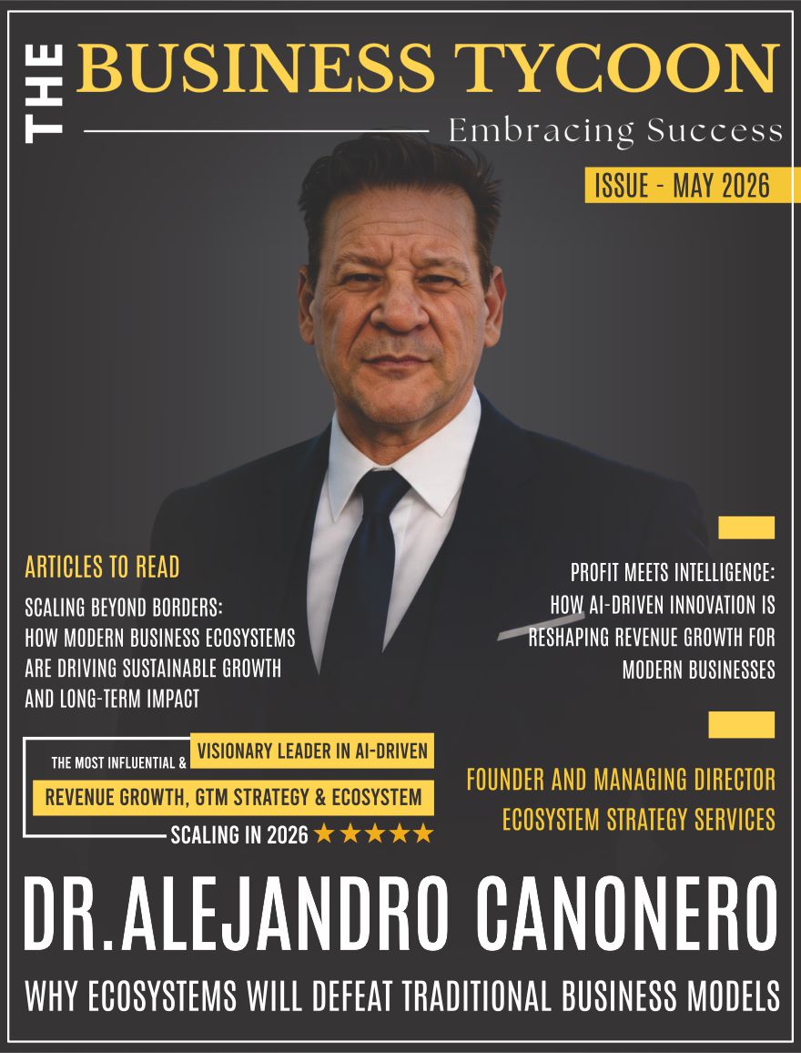 Portada de la revista Business Tycoon con Alejandro Canonero